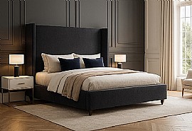 Plain Winged Upholstered Bedframe